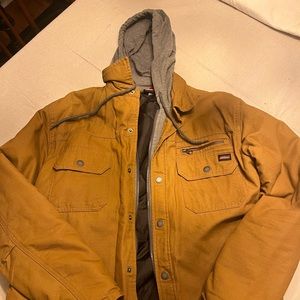 Dickies Carhartt styled jacket/coat ALMOST NEVER WORN- with grey hood